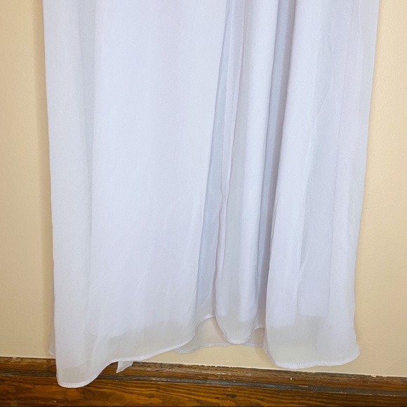 DAVIDS BRIDAL LAVENDER PURPLE LONG ONE SHOULDER BRIDESMAID DRESS - Picture 11 of 11